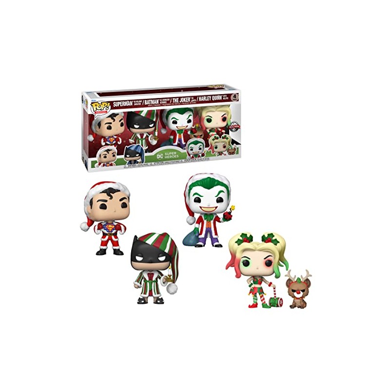 Funko! POP 4PK DC Holiday, FUN58577, Multicoloured