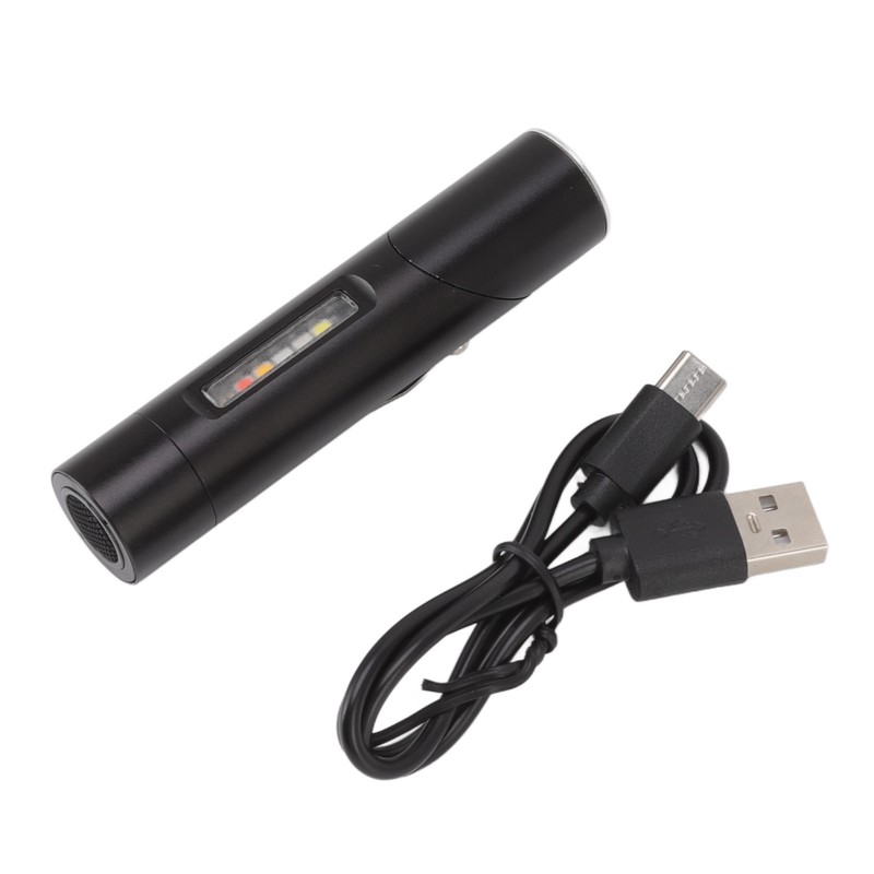 Mini Flashlight 90 Degree Tiltable Head LED Flashlight Magnetic Rechargeable