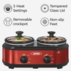 Sunvivi Dual Slow Cooker, Buffet Server & Warmer with 2