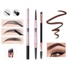 Mihqy Eyebrow Pencil, with Eyebrow Brush, Double Ended Precision Waterproof