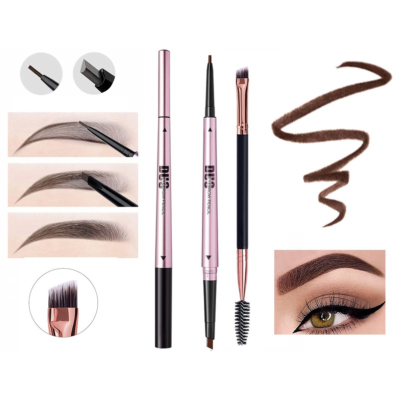 Mihqy Eyebrow Pencil, with Eyebrow Brush, Double Ended Precision Waterproof