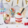 Zezzxu 50 Pack 10 oz Clear Plastic Dessert Cups with