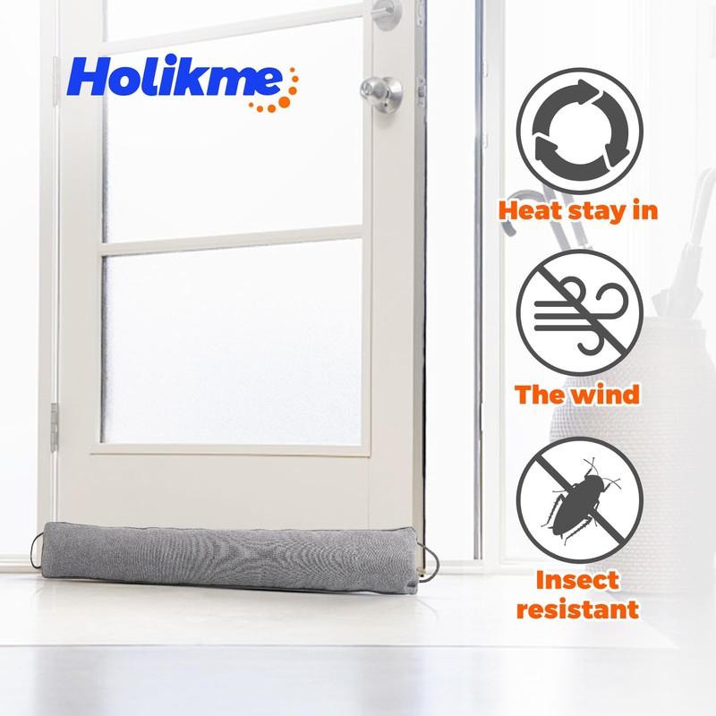 Holikme Weighted Door Draft Stopper, Heavy Duty Under Door Draft