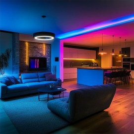 V-TAC Striscia LED RGB Magic Smart 5 Metri –[ 16 MILIONI DI COLORI ] - Controllo Telecomando e App Alimentazione USB 5V - 3W/m - 30 LED/m – Per Casa, Camera, Salotto, Interni, Arredi, Profili
