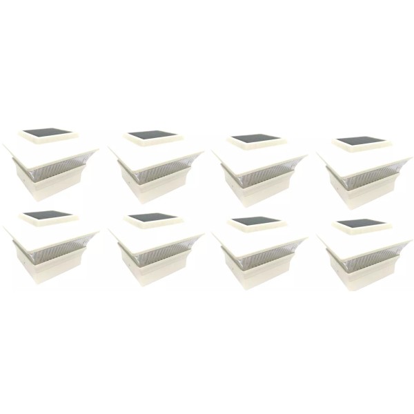 RELIGHTABLE 8-Pack Solar White 3 3/4 "x3 3/4 " Square