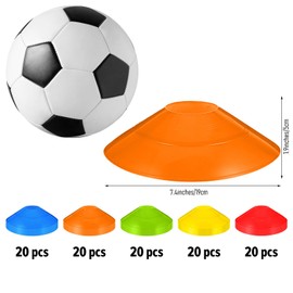 JOUTYFOR 120 Pack Agile Soccer Cones with Portable Bags & Brackets, Sports Cones, Cone Sport, Agile Soccer Cone Used for Football Training