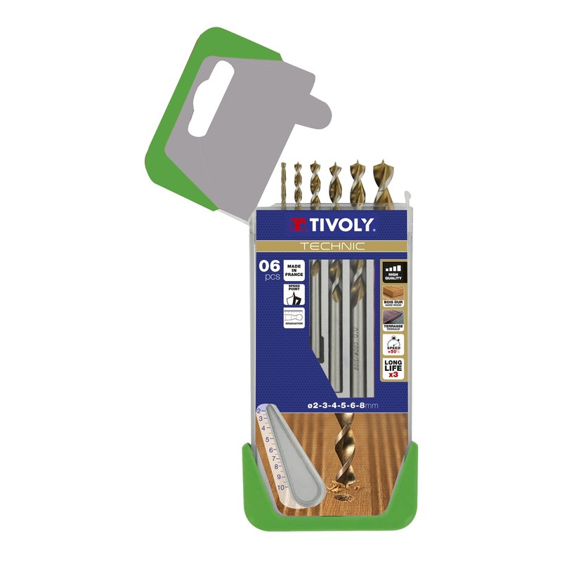 Tivoly G13 – Pack of 5 Wood Drill Bits, High