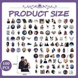 CWPFVQA Graffiti Stickers with 100 Characters, Waterproof Stickers, Decorative Stickers, Retro Stickers, Can Be Used to Decorate Notebooks, Computers, Skateboards and Luggage