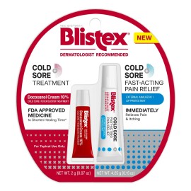 Blistex Cold Sore Kit – Cold Sore/Fever Blister Treatment Docosanol Cream 10 ...