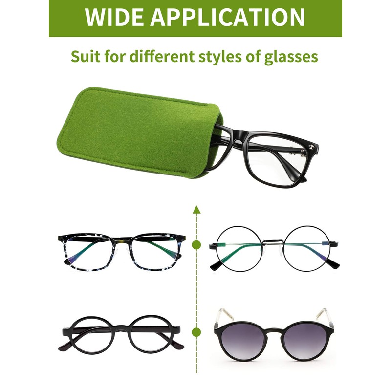 Frienda 7 Pack Soft Eyeglass Cases Reading Felt Glasses Case