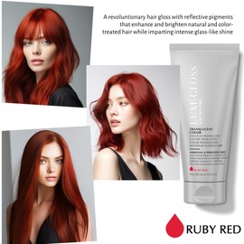 ECRU New York LUXE GLOSS Hair Gloss, Translucent Color for Glass-Like Shine and Enhanced Color, Ruby Red
