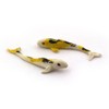 MyTinyWorld 2 x Dolls House MIniature Large Koi Carp White,Yellow and Blacks