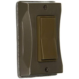 Hubbell 5123-2 Bell Vertical Decorator Shrink 1-Gang Weatherproof Cover, Bronze