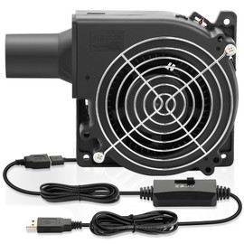 Wathai USB Cooling BBQ Blower Fan 120mm x 32mm DC Brushless Centrifugal Fan with Variable Speed Controller for Charcoal Chimney Fan for Smokers, Camping Cooking, Wood Stove, Charcoal Starter