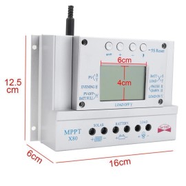 OOYCYOO Solar Charge Controller MPPT 80A Solar Panel Regulator 12V 1000W / 24V 2000W  T3