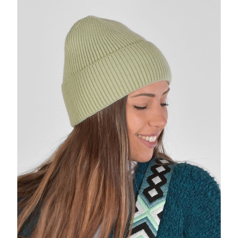 styleBREAKER Unisex Knitted Hat with Ribbed Pattern and Wide Brim,