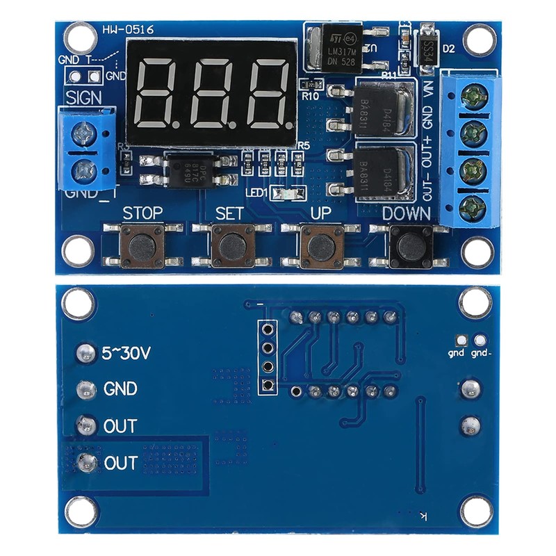 Timer Relay DC 5V-36V Timer Module with LED Display, Fast