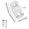 ITROLLE 20PCS 135 Degree Corner Brackets Zinc Electro-Plate Finish Iron