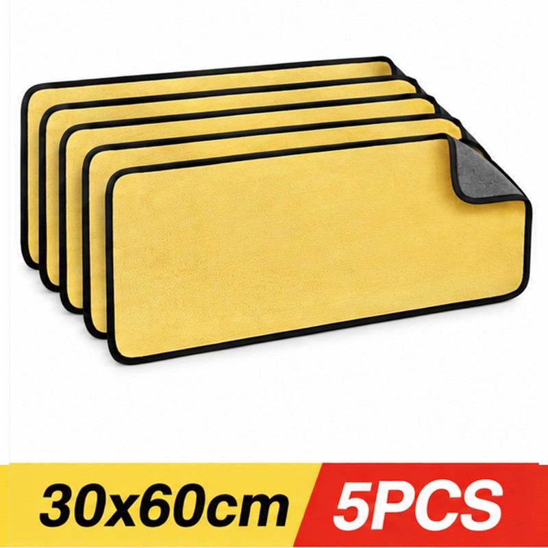 Microfiber Cleaning Towels for Car Care – Thickened Absorbent Yellow