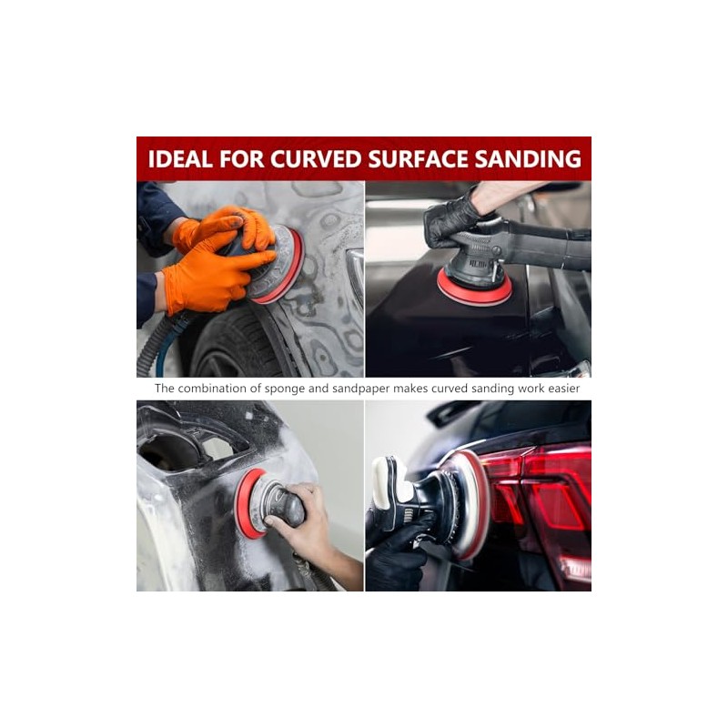 12Pcs 6 Inch Hook and Loop Sanding Sponge Discs 180-3000