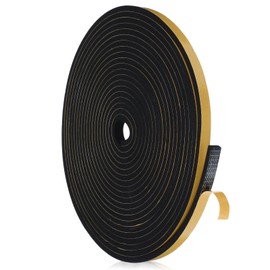 Dichtung Selbstklebendes Schwarz Dichtungsband Fensterdichtung Moosgummi Dichtung Schaumstoffband Selbstklebend Fensterdichtband für Fenster Tür Kochfelder Fenster Klimaanlage