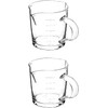 QWORK Espresso Shot Glass with Handle, 2 Pack 3-Ounce Double