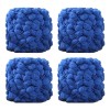Hilo Grueso Con Pompones, 4 Bolas, Para Tejer A Mano,