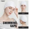 Tripsky Silicone Swim Cap,Comfortable Bathing Cap Ideal for Curly Short
