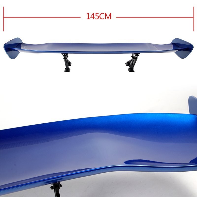 Unbranded 57" UNIVERSAL DRAGON-2 STYLE GT WING PAINTED BLUE TRUNK