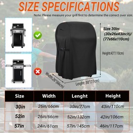 BBQ Grill Cover Heavy Duty Waterproof 30 Inch, Fadeproof & UV Resistant, Barbecue Cover for Small Weber, Char-Broil, Brinkmann, Jenn Air, Nexgrill Grills 2 Burner