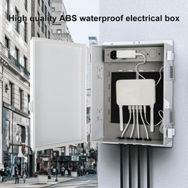 Namunanee Outdoor Electrical Junction Box with High Power Outlet, 16" H* 12" L* 5.9" W, ABS Water Resistant Enclosure with Internal Mounting Panel & Hinged Cover.