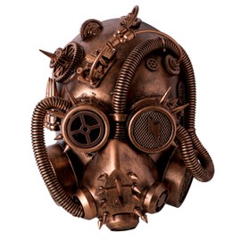 Paragon Star Steampunk Mask | Sci Fi Plague Dr | Cyberpunk | Robot | Cosplay (Copper)
