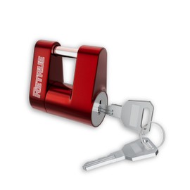 RETRUE Trailer Tongue Coupler Lock, Trailer Hitch Lock,Dia 1/4 Inch, 3/4 Inch Span for Tow Boat RV Truck Car's Coupler, Red