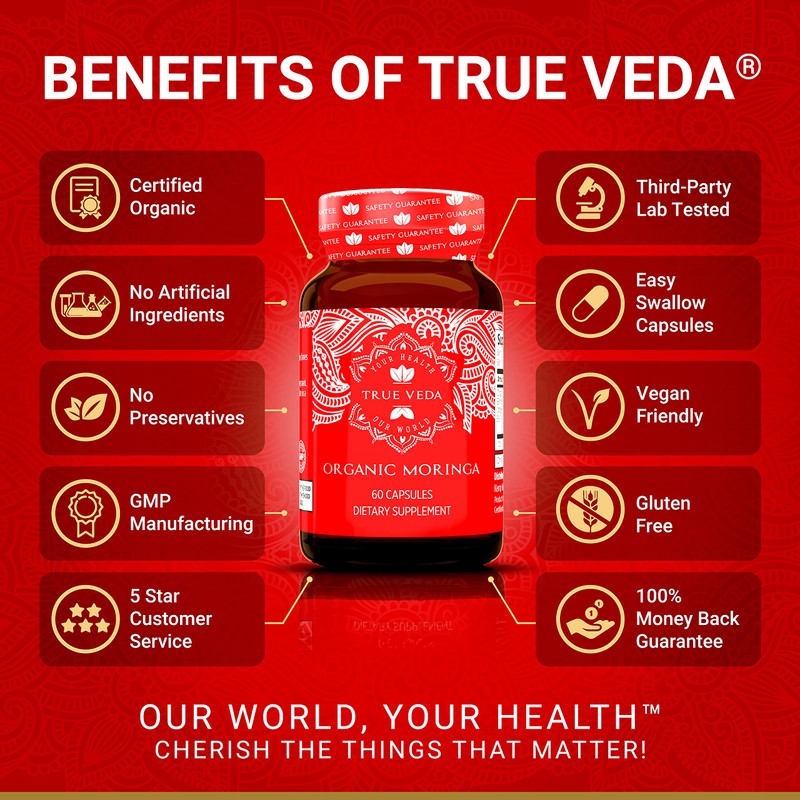 Organic Moringa Capsules Organic - Moringa Oleifera Capsules | Natural