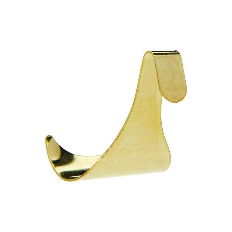 DURATOOL D01230 Brass Plated Picture Rail Hooks, 10 Pack, Yellow|brown