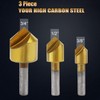 Countersink Drill Bit Set, 3pcs Single Flute 90 Degree Edge