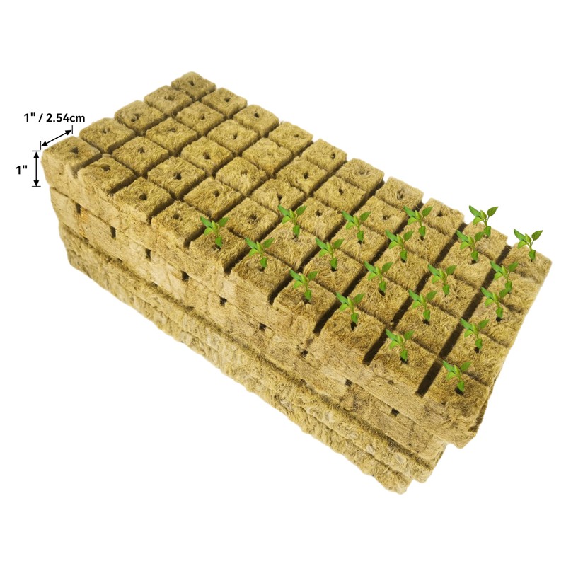 TEXALAN(R) Rockwool Cubes for Rapid Plant Growth 1" x 1"