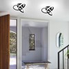 CANEOE Black Hallway Ceiling Light Fixtures 24W Dimmable LED Ceiling