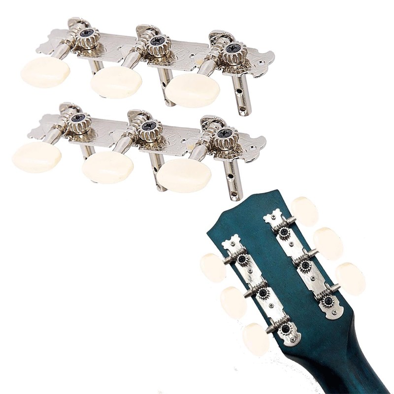 Pack of 2 Guitar Machine Heads Buttons, Mechanical Tuning Pegs