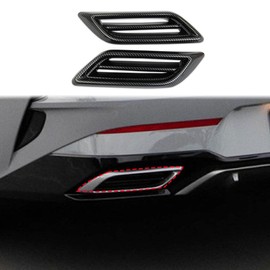 Korlot Carbon Fiber Style Exterior Exhaust Tip Trim Tail Throat Cover Accessories for KIA K5 2021-2024