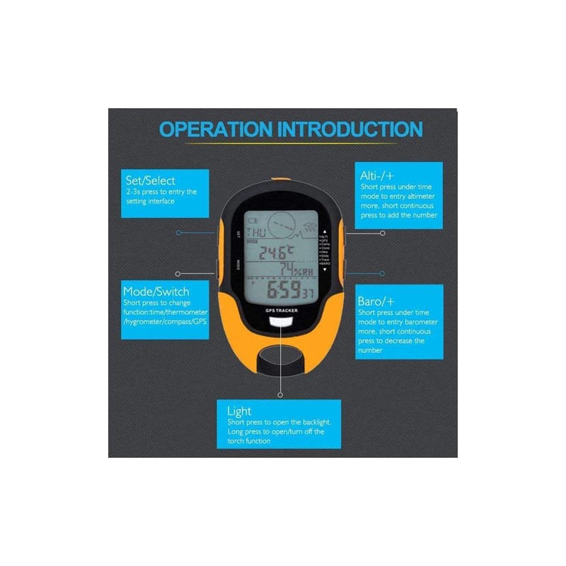 Digital Altimeter Barometer, Digital Altimeter, IPX4 Waterproof Digital Barometer, for