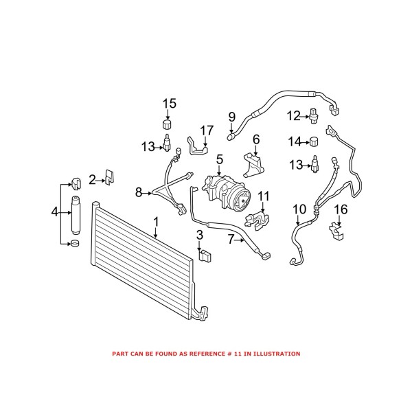 Genuine OEM A/C Refrigerant Hose Adapter for Mini 64539224858