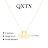 QXTX Initial Necklaces for Women,18K Gold Plated Dainty Letter Necklace