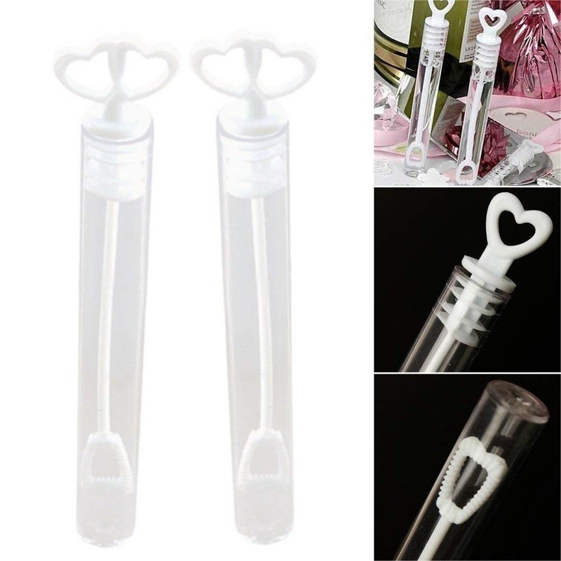 Wedding / Party Bubble Tube - Heart Top Wand -