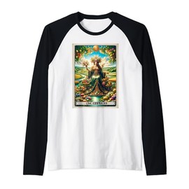 Tarot Cards With Meanings On Them The Empress Raglan Baseball Tee