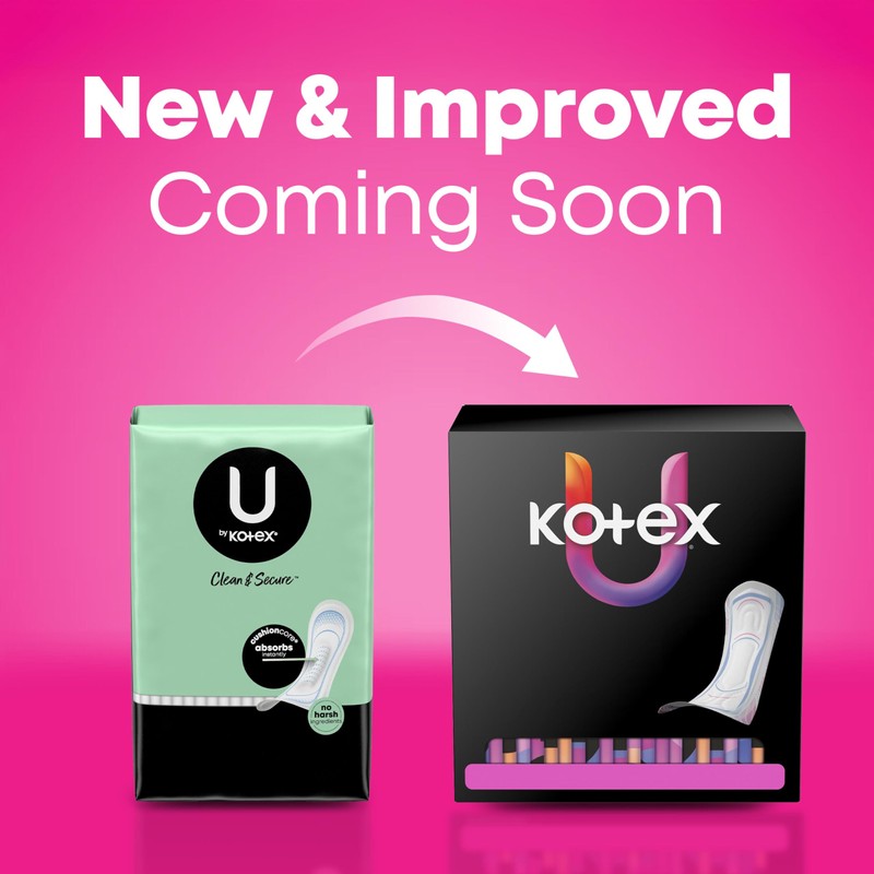 U by Kotex Maxi Pads, Clean & Secure, Heavy Absorbency,