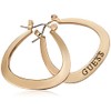 GUESS "Basic" Gold Small Oval Logo Hoop Earrings