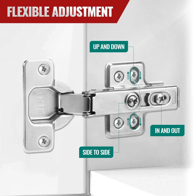 HBL' 10 Pcs Cabinet Hinges Soft Close Hinges, 35MM 110
