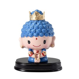 Mini Cute Dainichi Nyorai Buddha Statue Zodiac 3.0 inches (75 mm) Feng Shui Lucky Buddha Statue Collection Buddha Statue Figurine Resin Praying Evil Protection