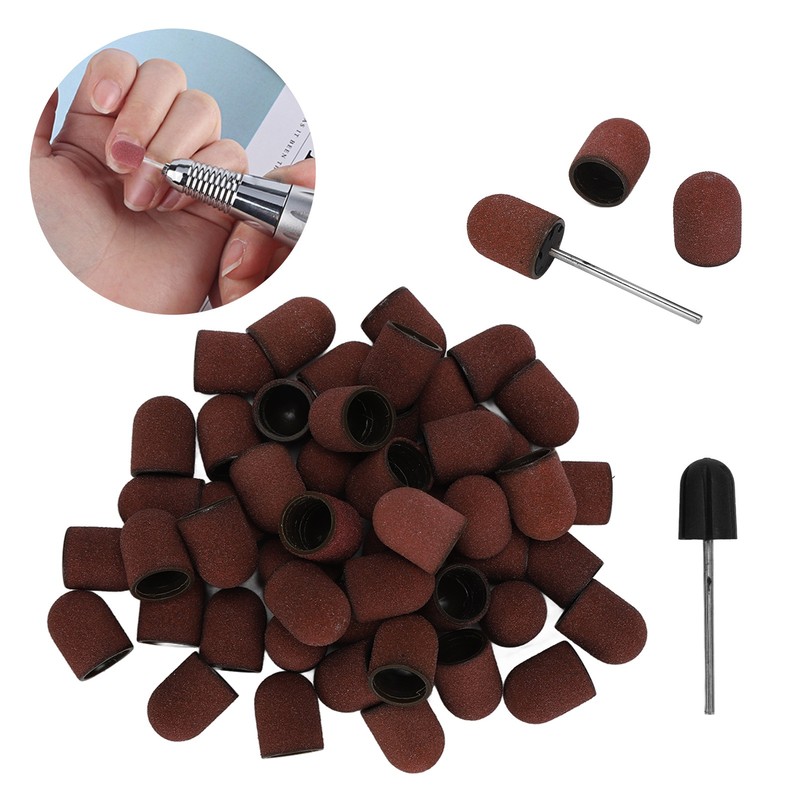 120# Grit Nail Art Sanding Caps Manicure Polishing Grinding Bands